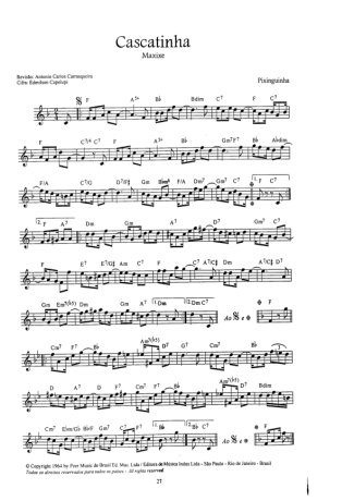Pixinguinha Cascatinha score for Violin