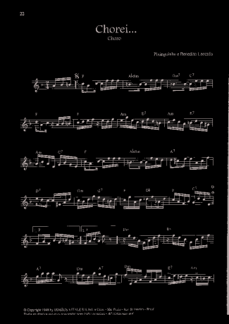 Pixinguinha Chorei score for Keyboard