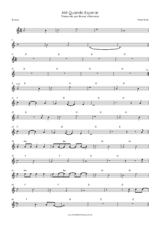 Plebe Rude Até Quando Esperar score for Keyboard