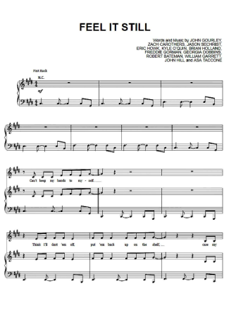 Portugal The Man Feel It Still score for Piano