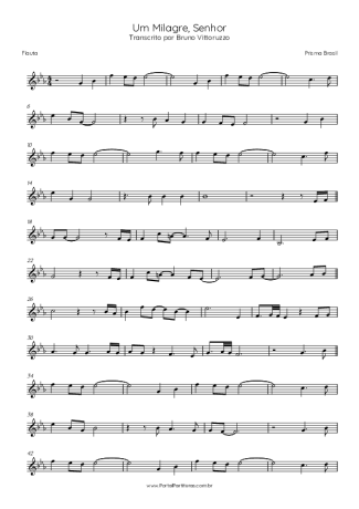 Prisma Brasil Um Milagre Senhor score for Flute