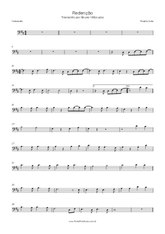 Projeto Sola Redenção score for Cello