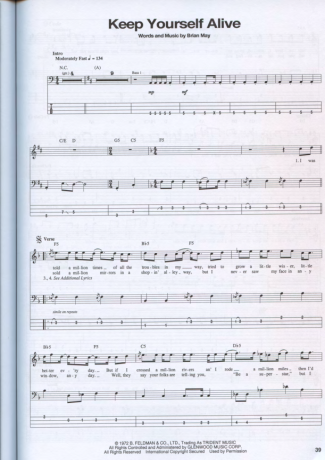 Queen  score for Bass