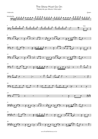 Queen The Show Must Go On score for Cello
