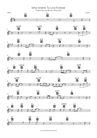 Queen Who Wants To Live Forever score for Acoustic Guitar