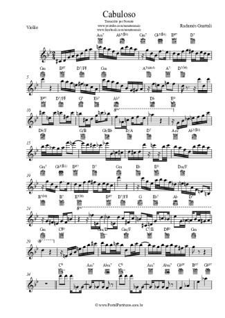 Radamés Gnattali Cabuloso score for Acoustic Guitar