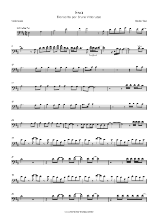 Radio Taxi Eva score for Cello