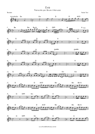 Radio Taxi Eva score for Keyboard