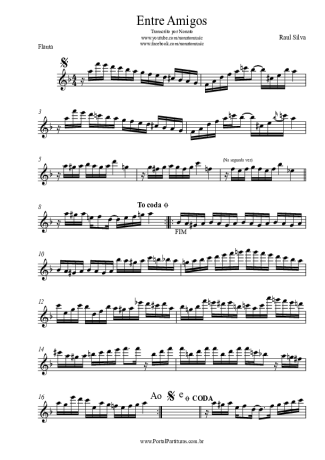 Raul Silva Entre Amigos score for Flute