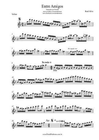 Raul Silva Entre Amigos score for Violin