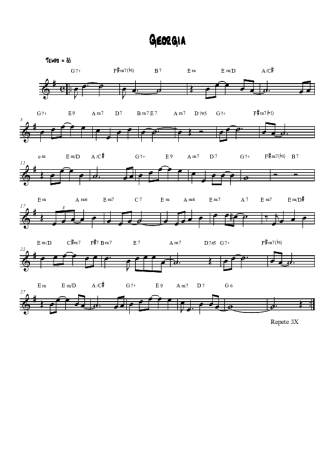 Ray Charles Georgia On My Mind score for Clarinet (Bb)