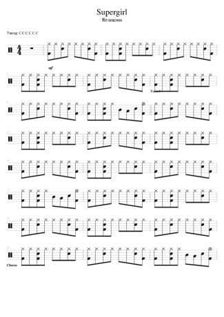 Reamonn Supergirl score for Drums