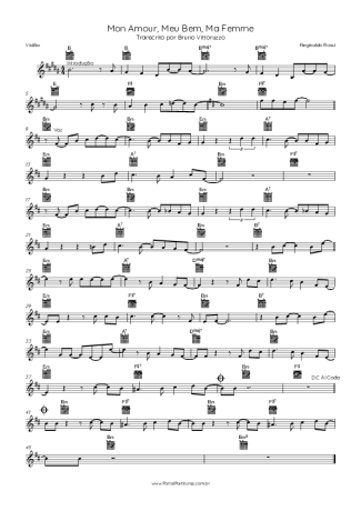 Reginaldo Rossi  score for Acoustic Guitar