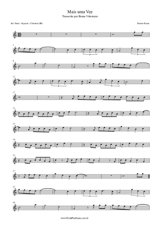 Renato Russo Mais Uma Vez score for Clarinet (Bb)