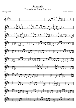 Renato Teixeira Romaria score for Trumpet