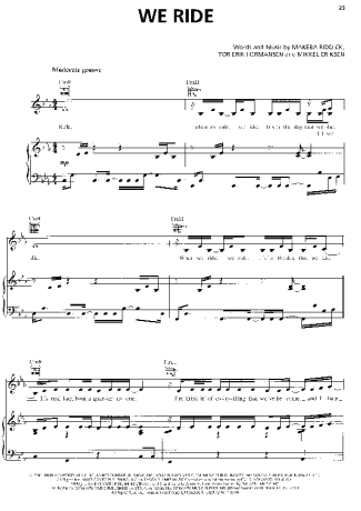 Rihanna We Ride score for Piano