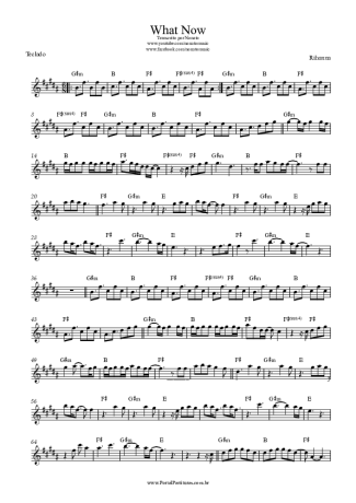 Rihanna What Now score for Keyboard