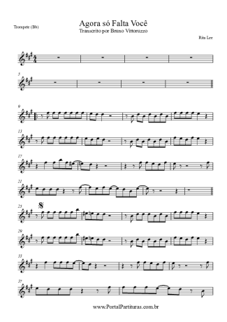 Rita Lee Agora Só Falta Você score for Trumpet
