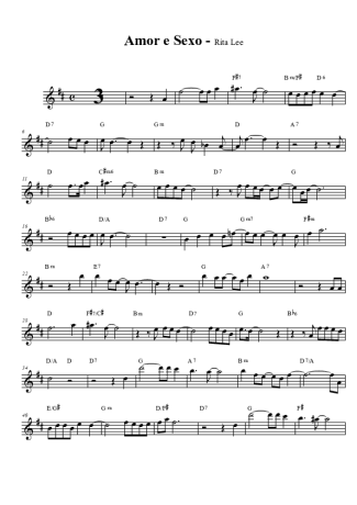Rita Lee Amor e Sexo score for Alto Saxophone