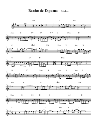 Rita Lee Banho De Espuma score for Clarinet (Bb)