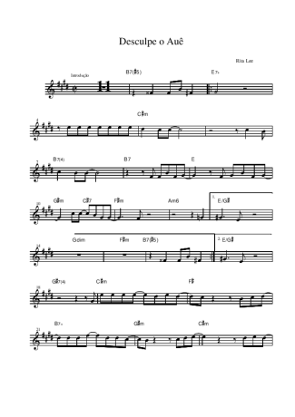 Rita Lee Desculpe o Auê score for Alto Saxophone