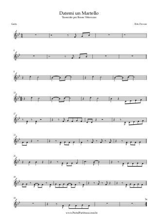 Rita Pavone Datemi Un Martello score for Harmonica