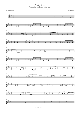 Rita Pavone Fortíssimo score for Trumpet