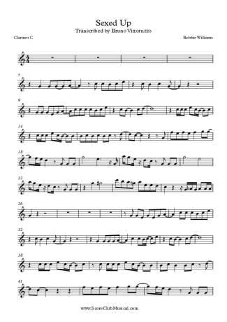 Robbie Williams Sexed Up score for Clarinet (C)