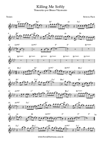 Roberta Flack Killing Me Softly score for Keyboard