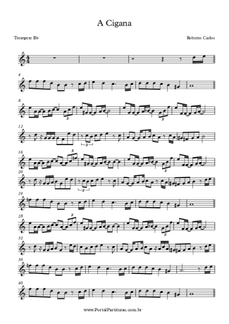 Roberto Carlos A Cigana score for Trumpet