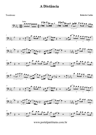 Roberto Carlos A Distância score for Trombone