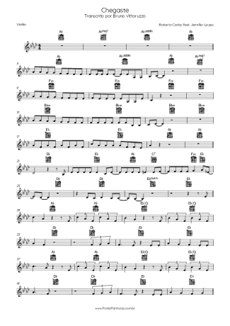 Roberto Carlos Chegaste (Feat. Jennifer Lopez) score for Acoustic Guitar