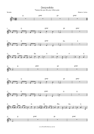 Roberto Carlos  score for Keyboard