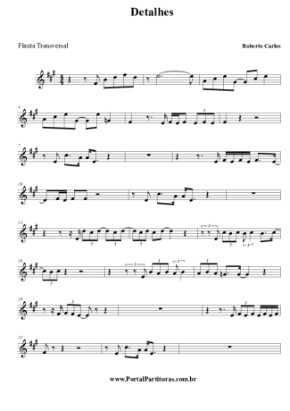 Roberto Carlos Detalhes score for Flute