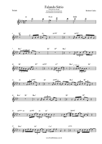 Roberto Carlos Falando Sério score for Keyboard