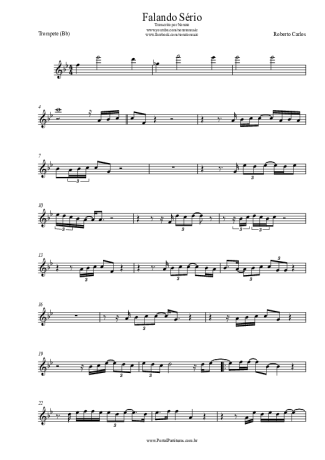 Roberto Carlos Falando Sério score for Trumpet