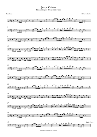Roberto Carlos Jesus Cristo score for Trombone