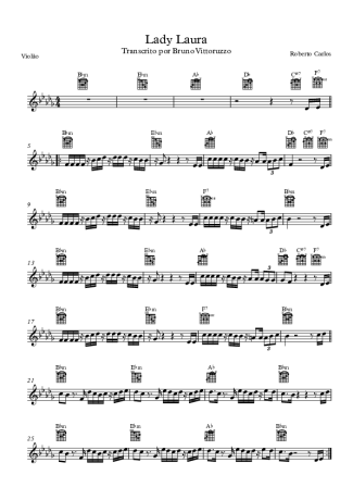 Roberto Carlos Lady Laura score for Acoustic Guitar