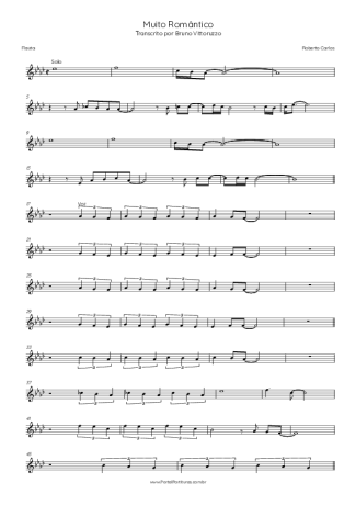 Roberto Carlos Muito Romântico score for Flute