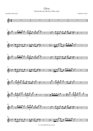 Roberto Carlos Olha score for Alto Saxophone