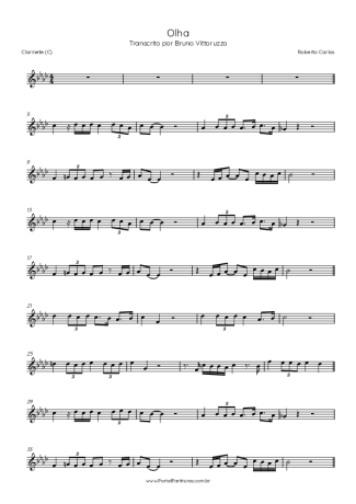 Roberto Carlos Olha score for Clarinet (C)