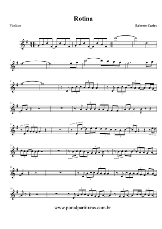 Roberto Carlos Rotina score for Violin