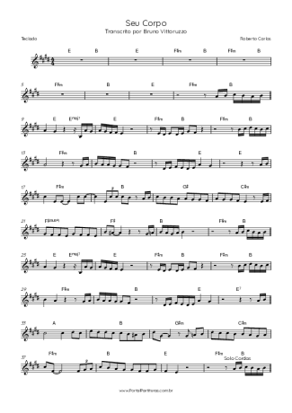 Roberto Carlos  score for Keyboard