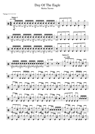 Robin Trower Day Of The Eagle score for Drums