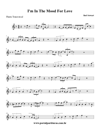 Rod Stewart I´m In The Mood For Love score for Flute