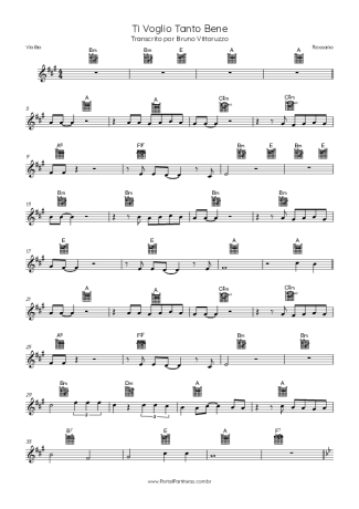 Rossano Ti Voglio Tanto Bene score for Acoustic Guitar