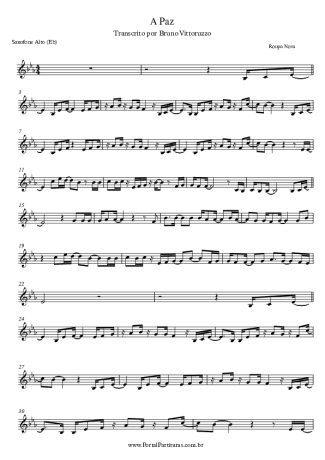 Roupa Nova  score for Alto Saxophone
