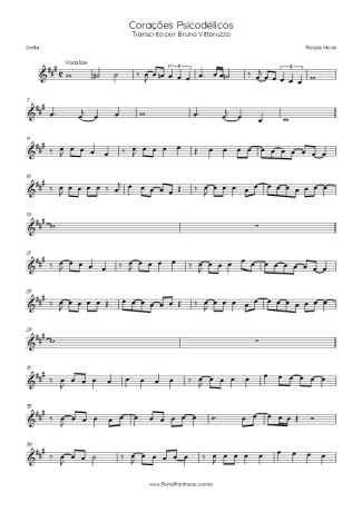 Roupa Nova Corações Psicodélicos score for Harmonica