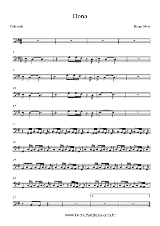Roupa Nova Dona score for Cello