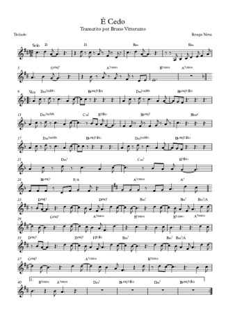 Roupa Nova É Cedo score for Keyboard